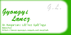 gyongyi lancz business card